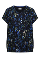 Kurzarm Blusenshirt mit Strukturmix