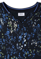 Kurzarm Blusenshirt mit Strukturmix