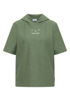 Kurzarm Shirt mit Kapuze und Wording