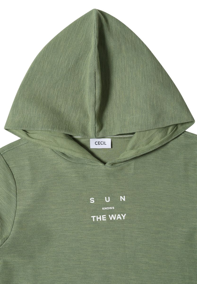 Kurzarm Shirt mit Kapuze und Wording