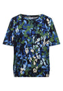 T-Shirt mit Boat Neck und Print