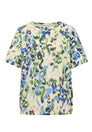T-Shirt mit Boat Neck und Print