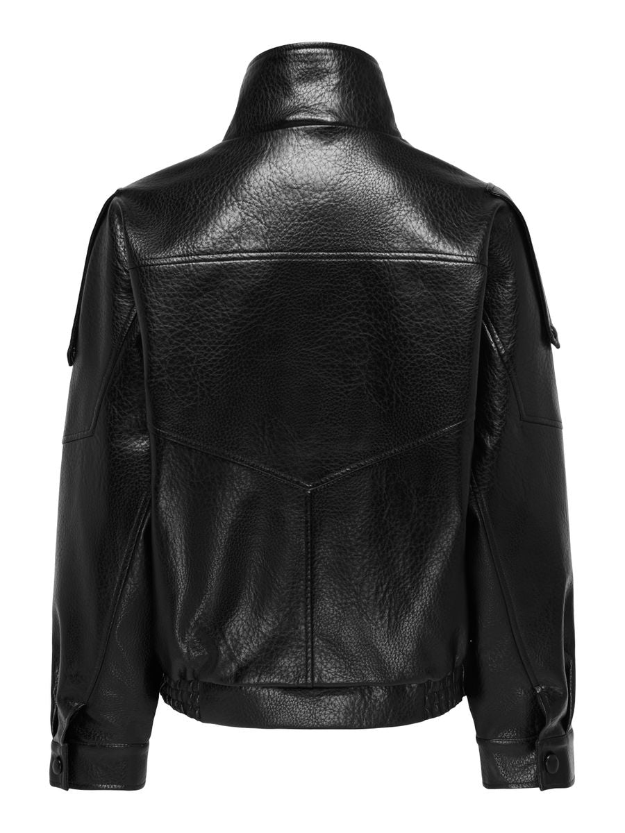 JDYRAYE PU OVERSIZED BOMBER JACKET PNT