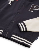 Oversize College Sweatjacke mit Snoopy-Print