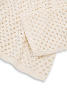 Cropped Strickpullover mit Lochmuster