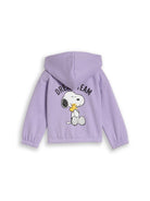 Cropped Hoodie Sweatjacke mit Snoopy-Print
