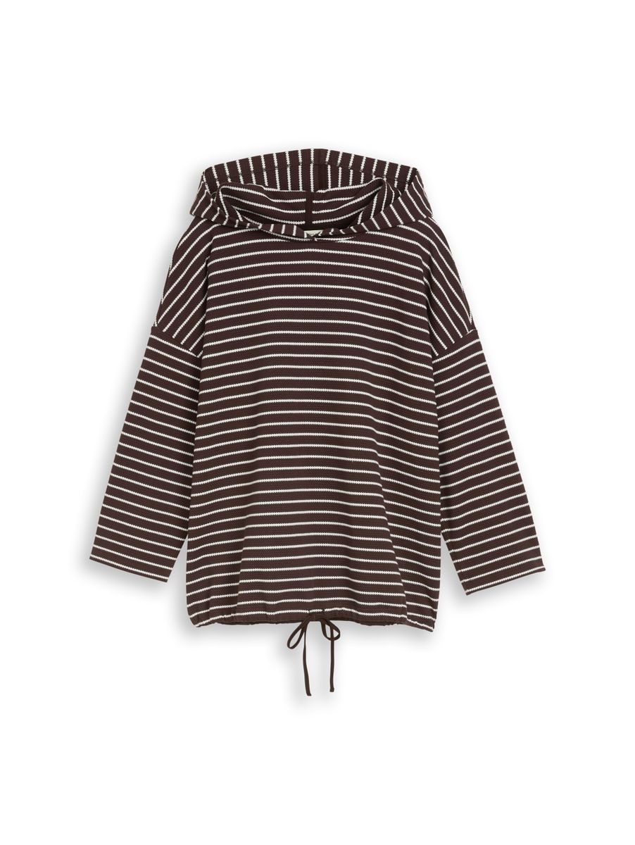 Hoodie Langarmshirt mit Kordelzug