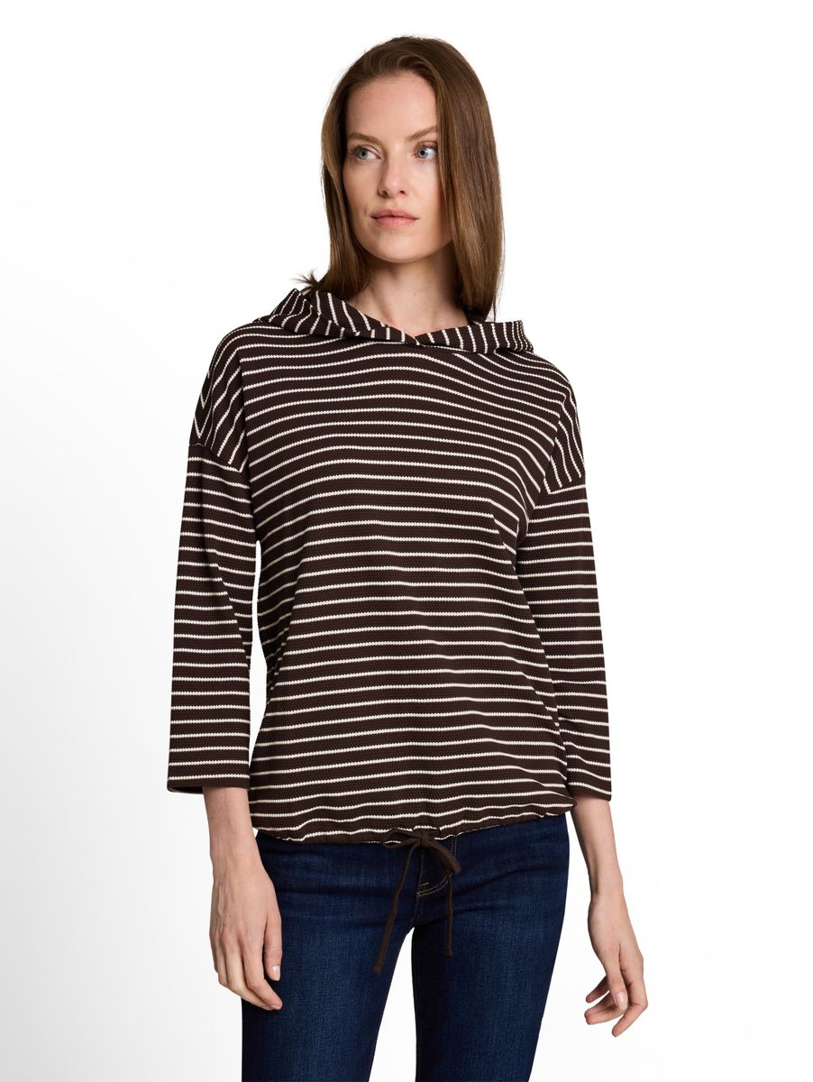 Hoodie Langarmshirt mit Kordelzug