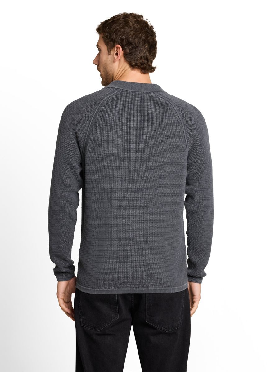 Strick-Poloshirt im Washed-Look