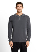 Strick-Poloshirt im Washed-Look