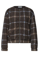 Jacke mit Rundhals und Cord-Struktur