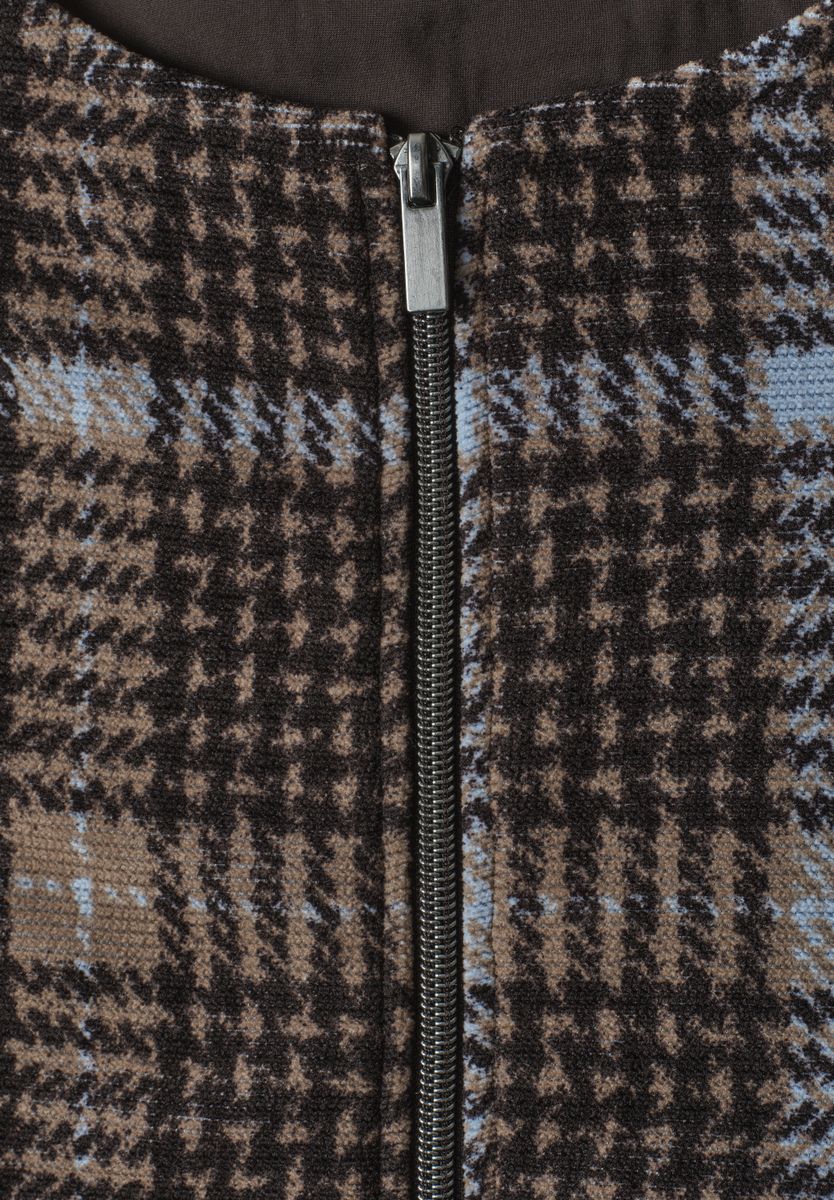 Jacke mit Rundhals und Cord-Struktur