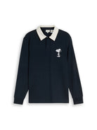 Langarm Poloshirt mit Snoopy-Rückenprint