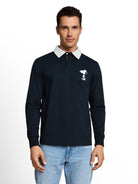 Langarm Poloshirt mit Snoopy-Rückenprint