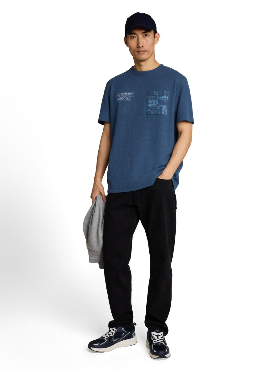 T-Shirt mit Waffelstruktur