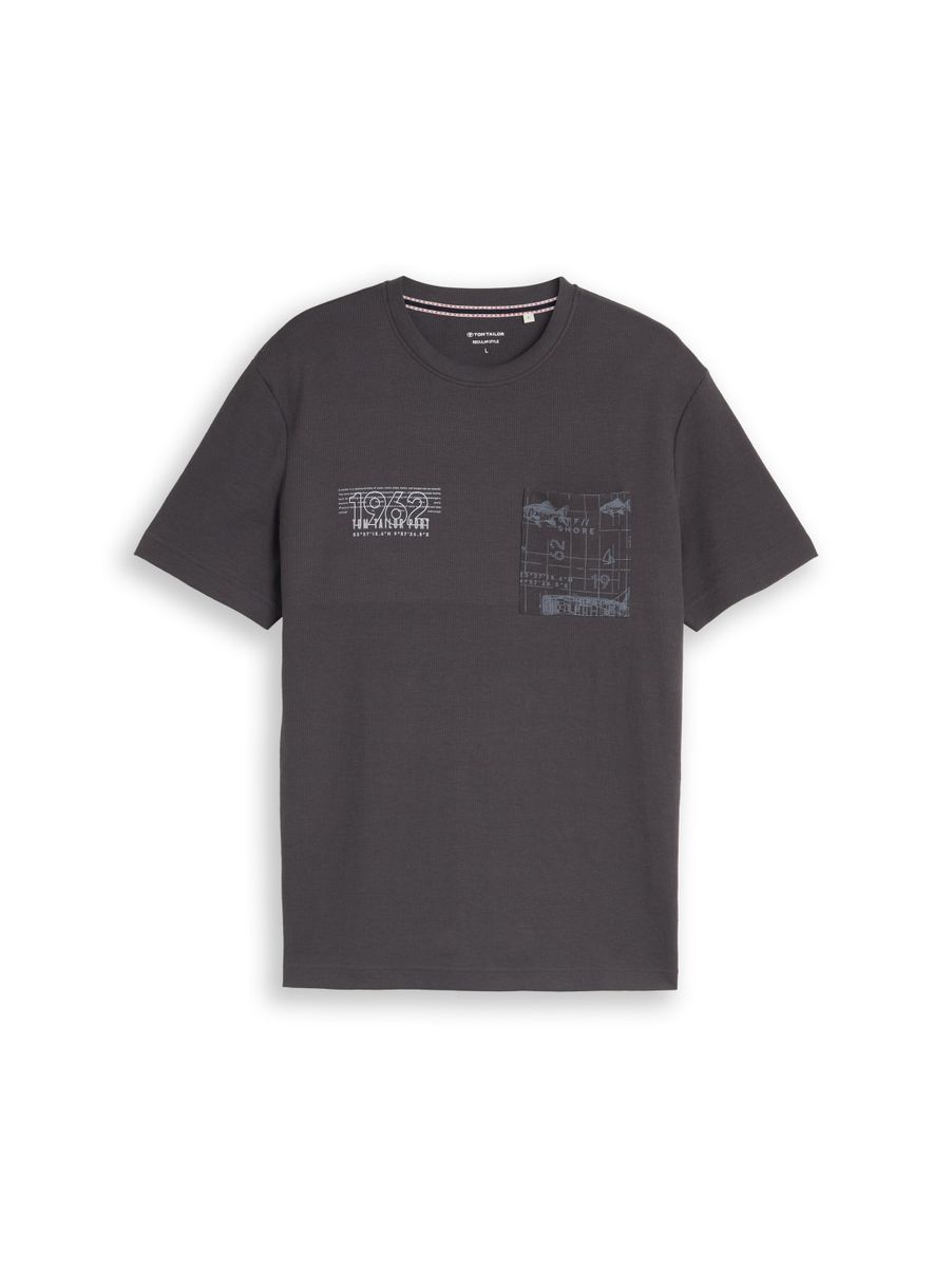 T-Shirt mit Waffelstruktur