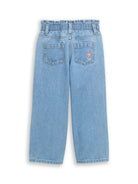 Wide Leg Jeans mit Stickerei