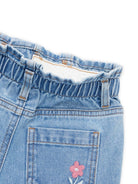 Wide Leg Jeans mit Stickerei