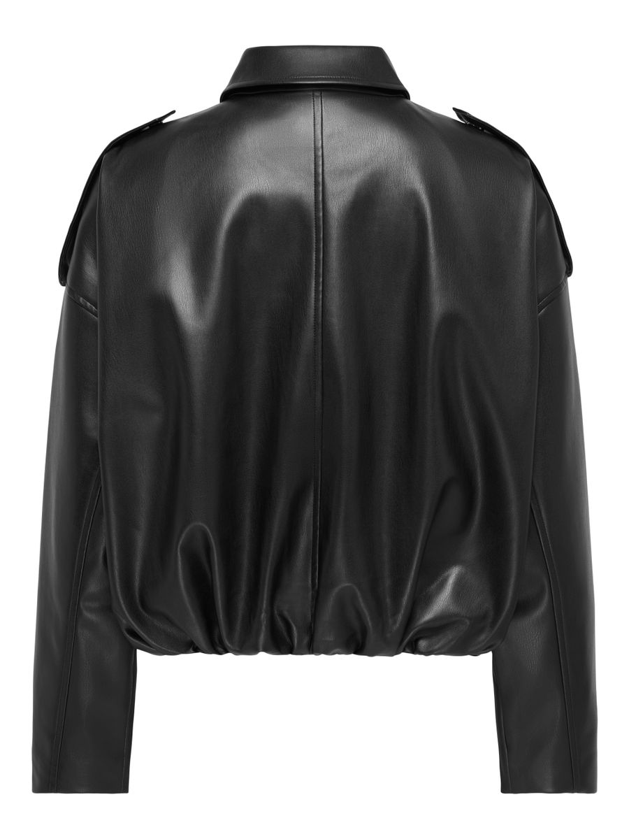 ONLMOON-NELI L/S FAUX LEATHER BOMBER PNT