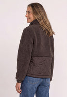Teddy-Jacke mit Softshelldetails