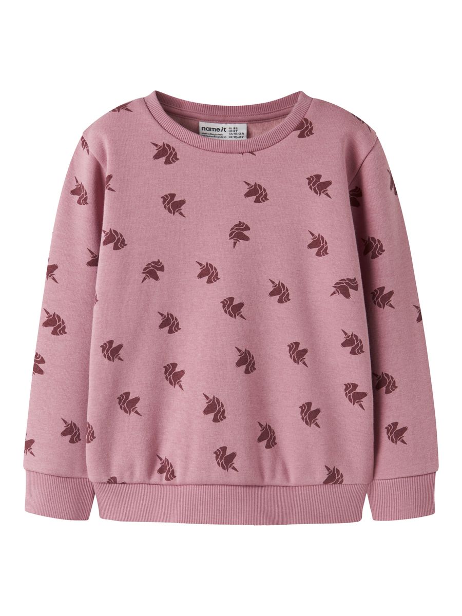 NMFDAVINA LS SWEAT FLEECE BRU NOOS