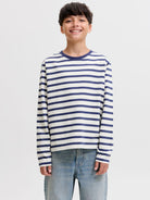 JORNORREBRO STRIPE TEE LS CREW NECK JNR