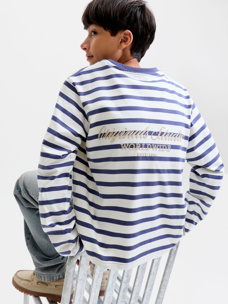 JORNORREBRO STRIPE TEE LS CREW NECK JNR