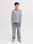 JORNORREBRO STRIPE TEE LS CREW NECK JNR