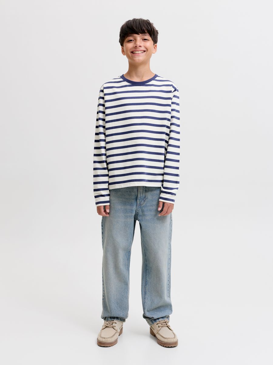 JORNORREBRO STRIPE TEE LS CREW NECK JNR