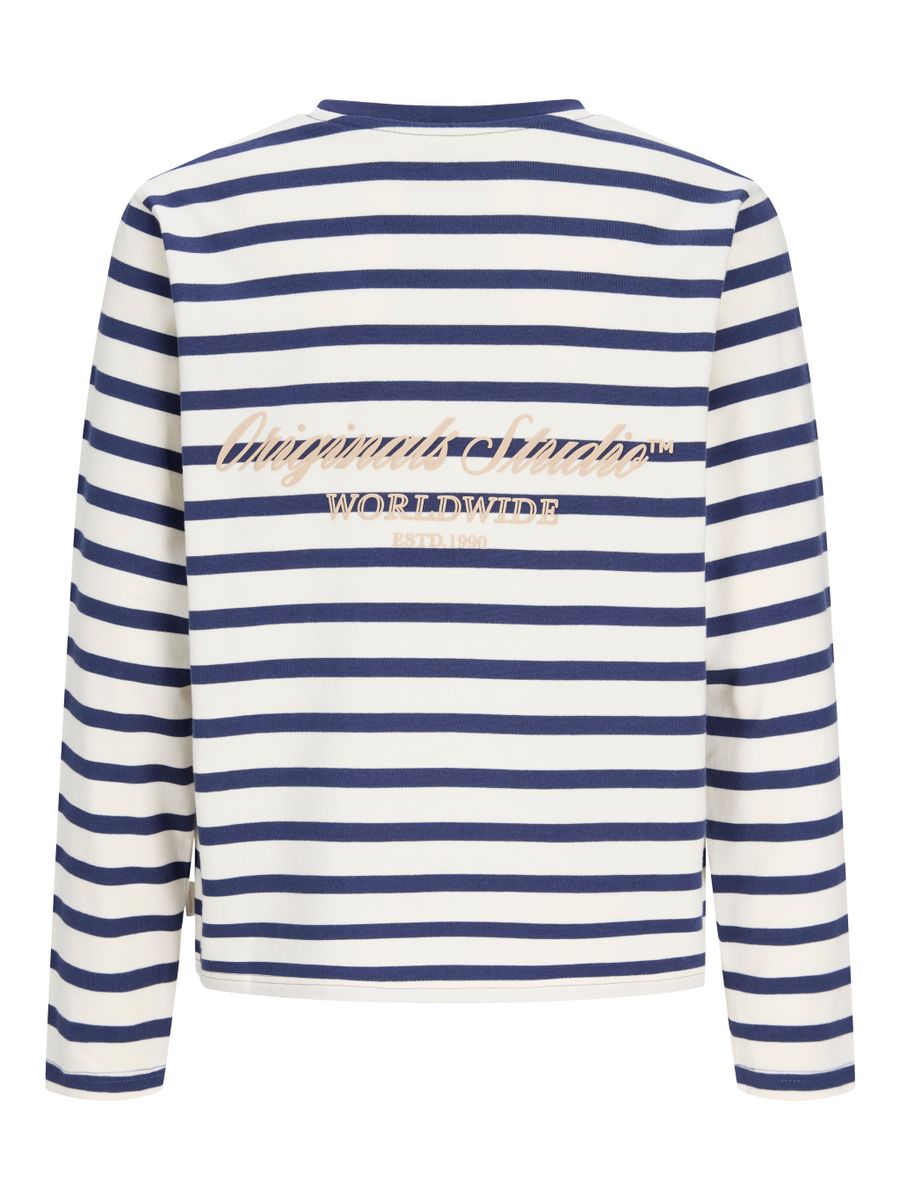JORNORREBRO STRIPE TEE LS CREW NECK JNR