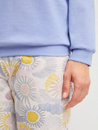 DAMEN Pyjama mit Bündchen