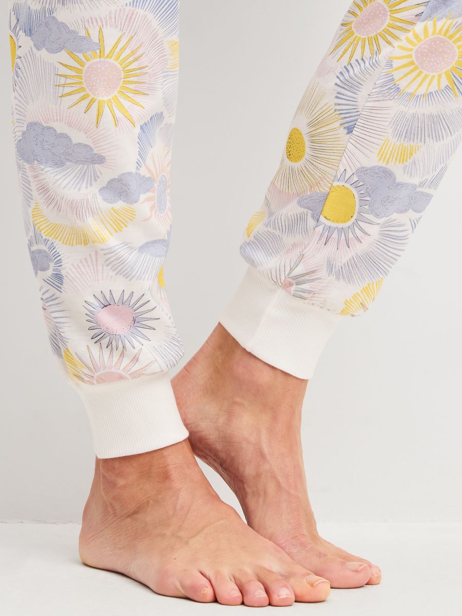 DAMEN Pyjama mit Bündchen