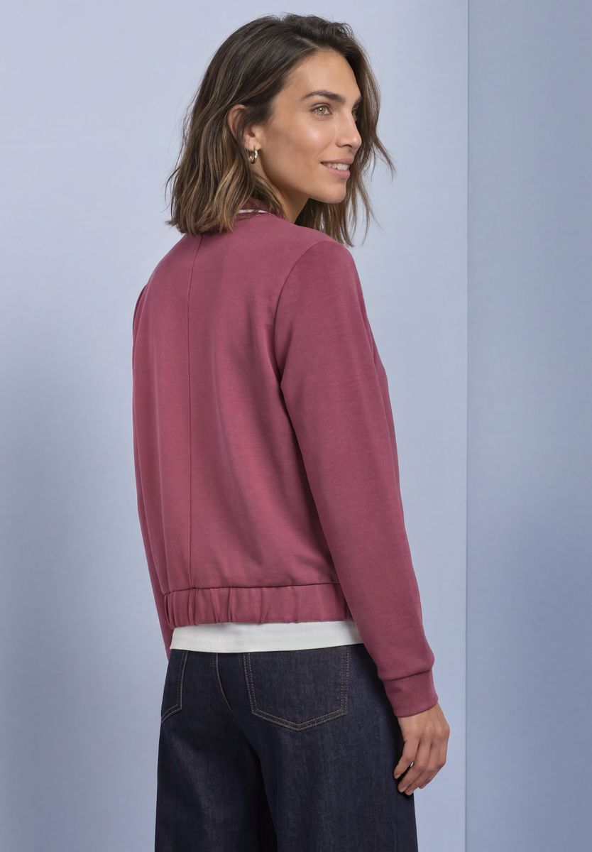 Langarm Jacke im Silk-Look mit Zipper