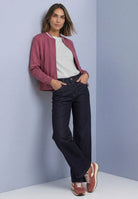 Langarm Jacke im Silk-Look mit Zipper