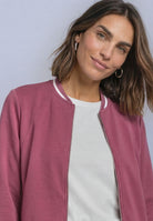 Langarm Jacke im Silk-Look mit Zipper