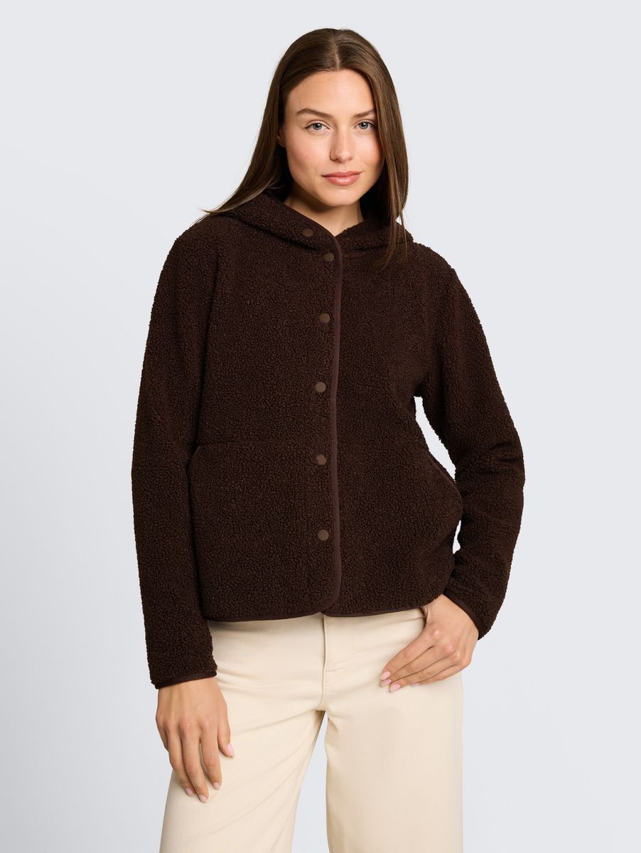 Teddy Sweatjacke mit Kapuze