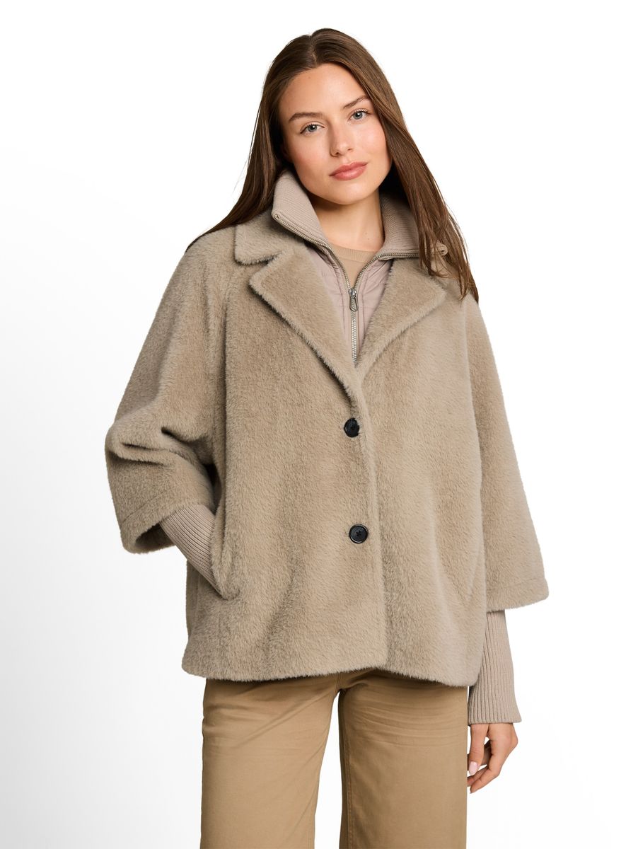 Cosy Cape Jacke im 2-in-1-Look