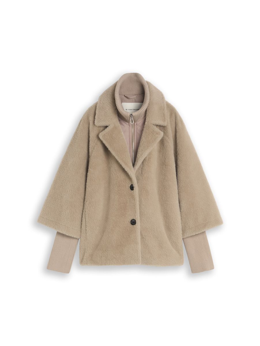 Cosy Cape Jacke im 2-in-1-Look