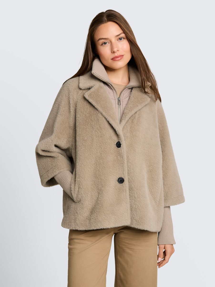 Cosy Cape Jacke im 2-in-1-Look