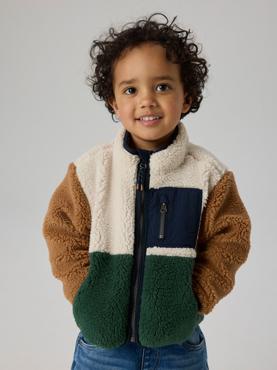 NMMMACEY TEDDY JACKET BLOCK NOOS