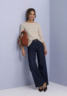 3/4-Arm Shirt mit U-Boot-Ausschnitt