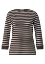 3/4-Arm Shirt mit U-Boot-Ausschnitt