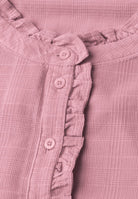 Langarm Cordbluse mit Rüschendetails