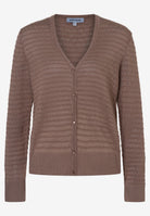 Cardigan mit Streifen-Struktur