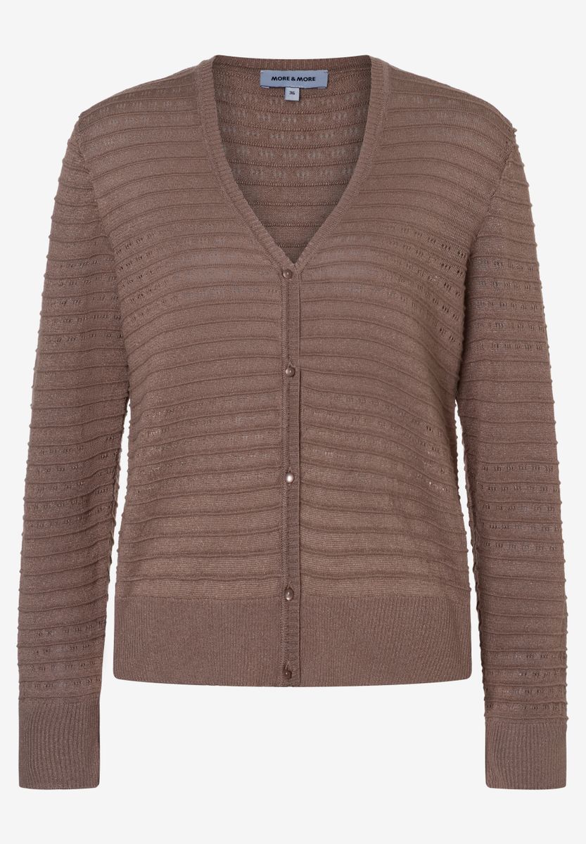 Cardigan mit Streifen-Struktur