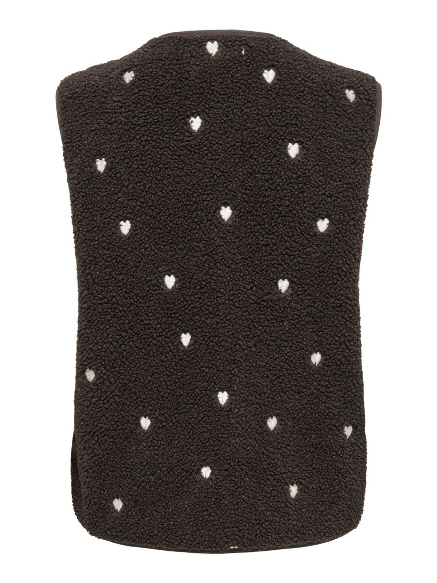 JDYSIMINA TEDDY HEART EMB WAISTCOAT OTW