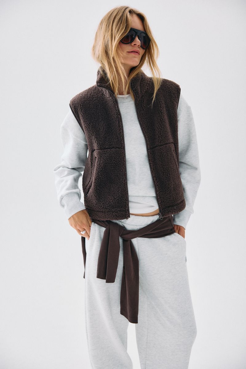 NMMASEY SHORT TEDDY VEST NOOS