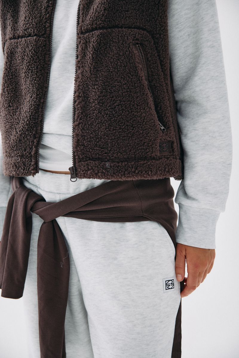 NMMASEY SHORT TEDDY VEST NOOS