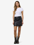 NMCLARA PENNY COATED HW SLIT SKIRT NOOS