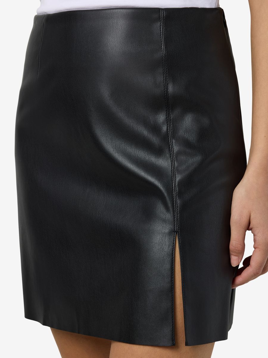 NMCLARA PENNY COATED HW SLIT SKIRT NOOS